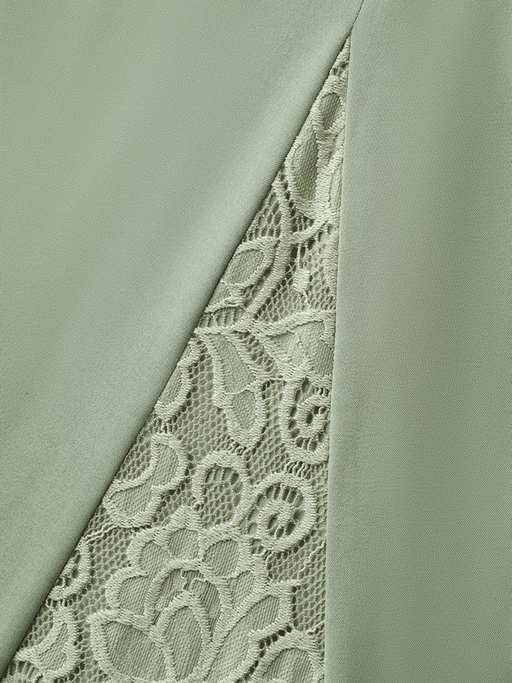 Lace Panel Cinched-Waist Maxi Dress